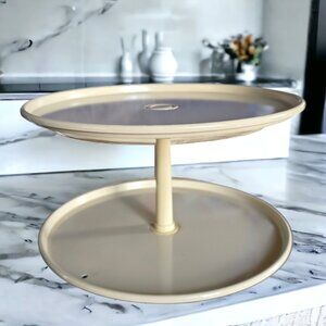 Vintage DESSERT TRAY Double Deck 10" x 7"